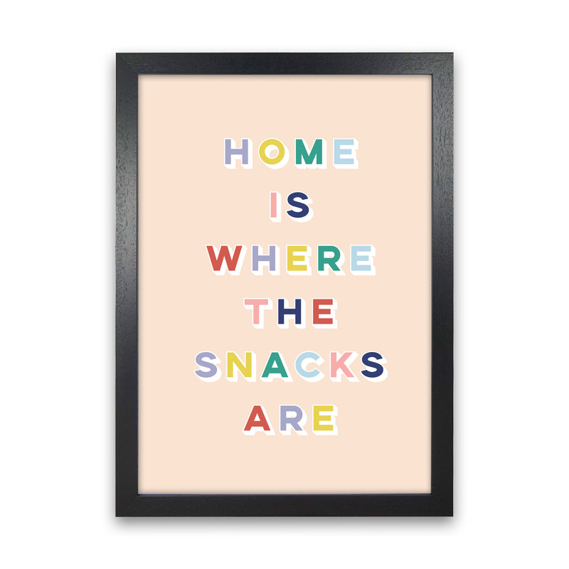 Home Is Where The Snacks Art Print by Lucy Michelle Black Grain