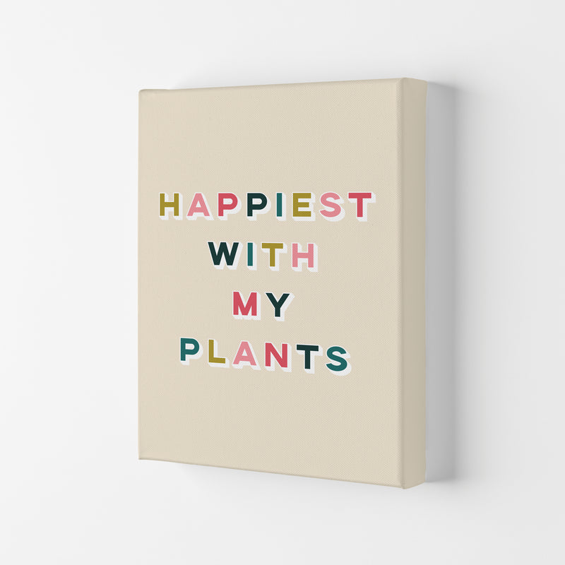 Happiest With My Plants Art Print by Lucy Michelle Canvas