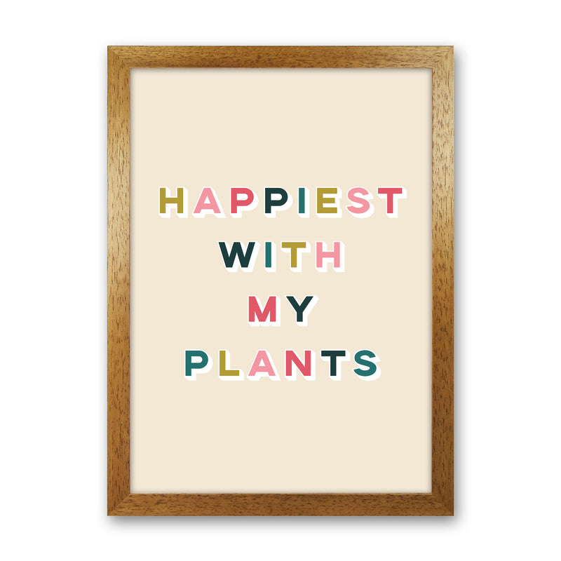 Happiest With My Plants Art Print by Lucy Michelle Oak Grain