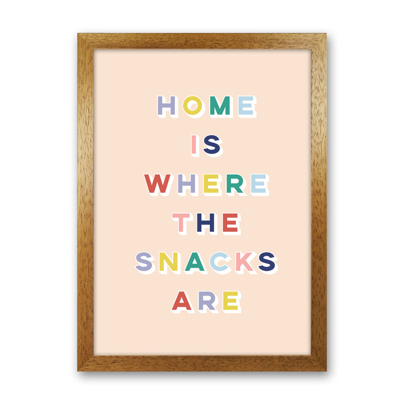 Home Is Where The Snacks Art Print by Lucy Michelle Oak Grain
