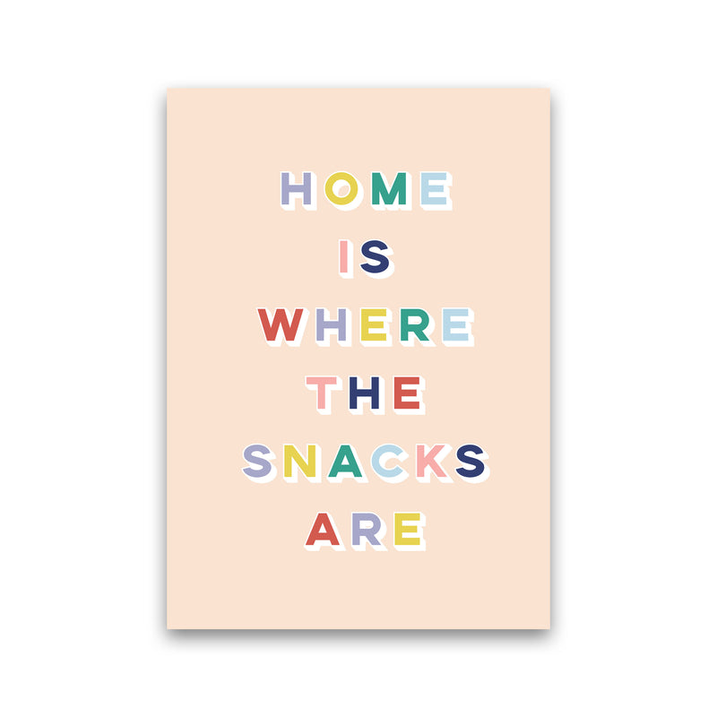 Home Is Where The Snacks Art Print by Lucy Michelle Print Only