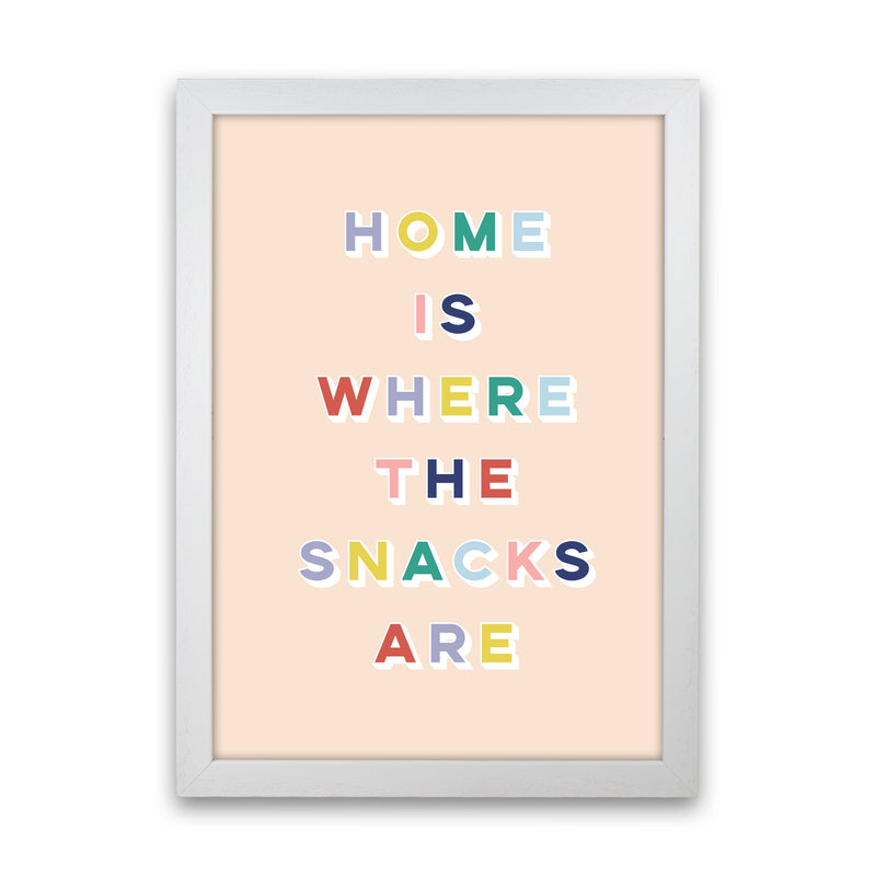 Home Is Where The Snacks Art Print by Lucy Michelle White Grain