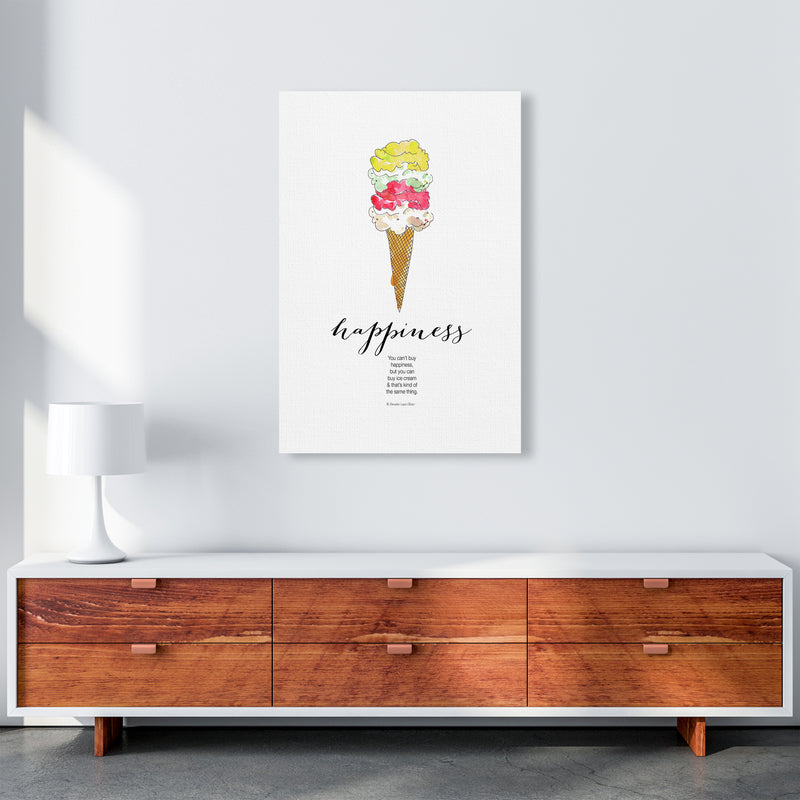 Ice Cream Happiness, Kitchen Food & Drink Art Prints A1 Canvas