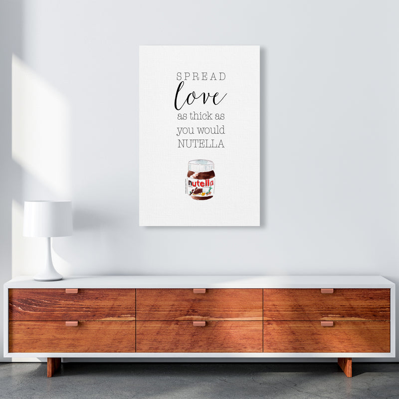 Spread Love Like Nutella, Kitchen Food & Drink Art Prints A1 Canvas