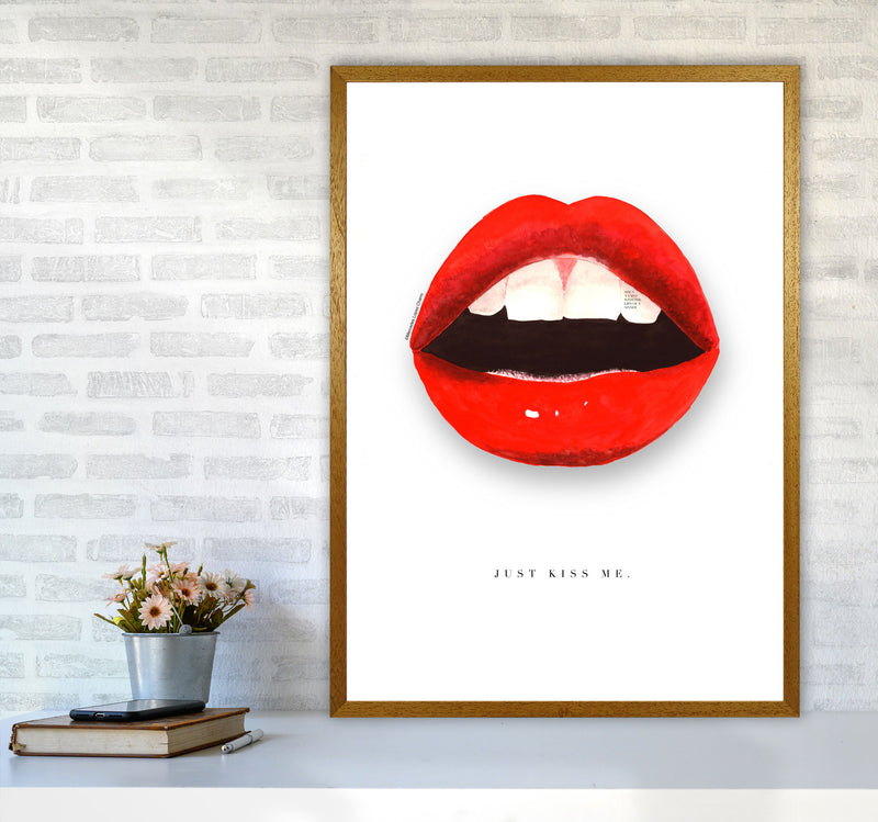 Just Kiss Me Lips Modern Fashion Print A1 Print Only