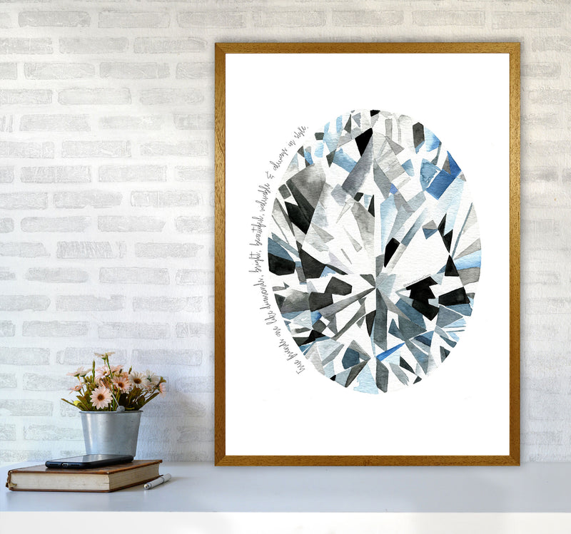 Oval Diamond Friends Inspirational Quote Modern Fashion Print A1 Print Only