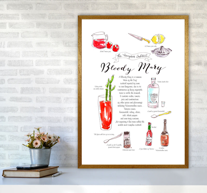 Bloody Mary Recipe, Kitchen Food & Drink Art Prints A1 Print Only