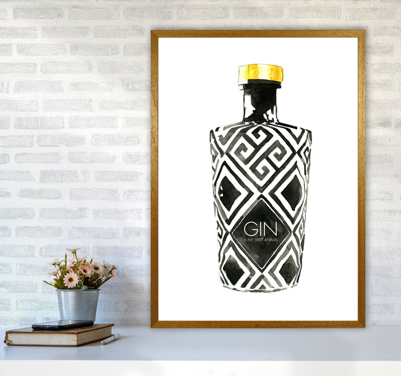Gin Is My Spirit Animal, Kitchen Food & Drink Art Prints A1 Print Only