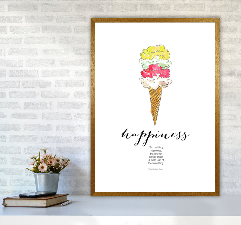 Ice Cream Happiness, Kitchen Food & Drink Art Prints A1 Print Only