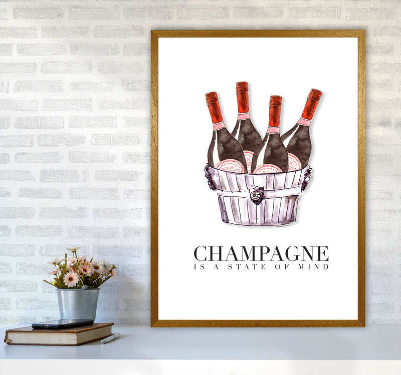 Champagne Is A State Of Mind, Kitchen Food & Drink Art Prints A1 Print Only