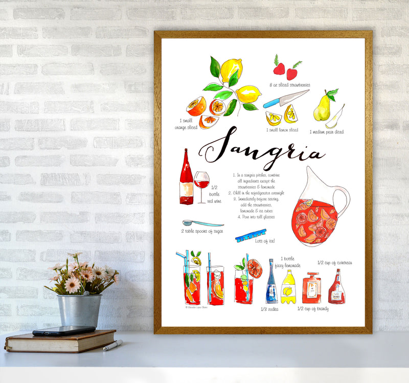 Sangria Ingredients Recipe, Kitchen Food & Drink Art Prints A1 Print Only