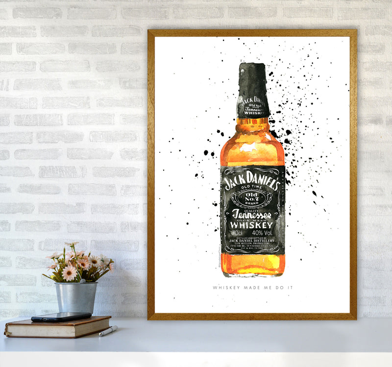 The Whiskey Made Me do It, Kitchen Food & Drink Art Prints A1 Print Only