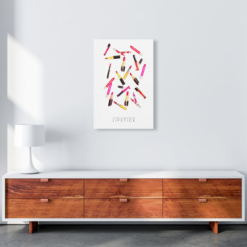 I Can Take On The World But First I Need Lipstick Modern Fashion Print A2 Canvas