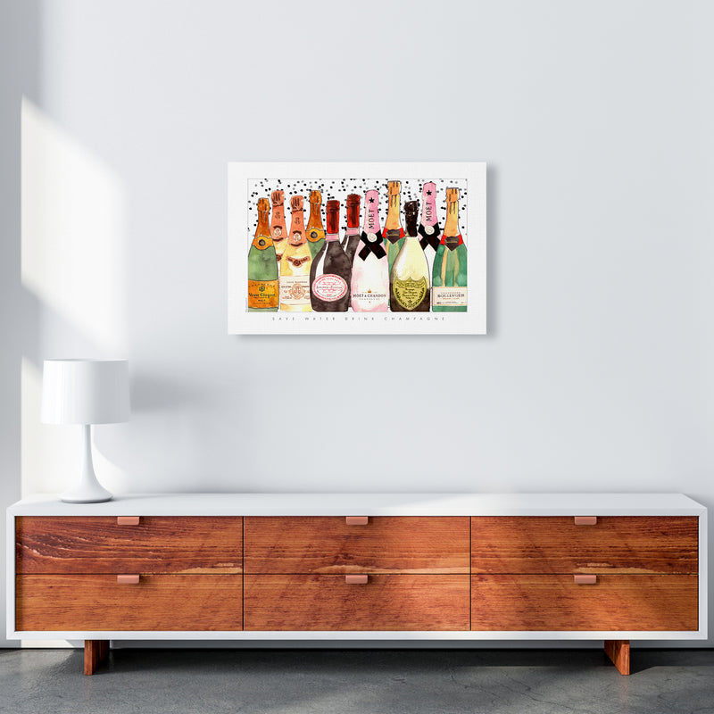 Champagne Bottles, Kitchen Food & Drink Art Prints A2 Canvas