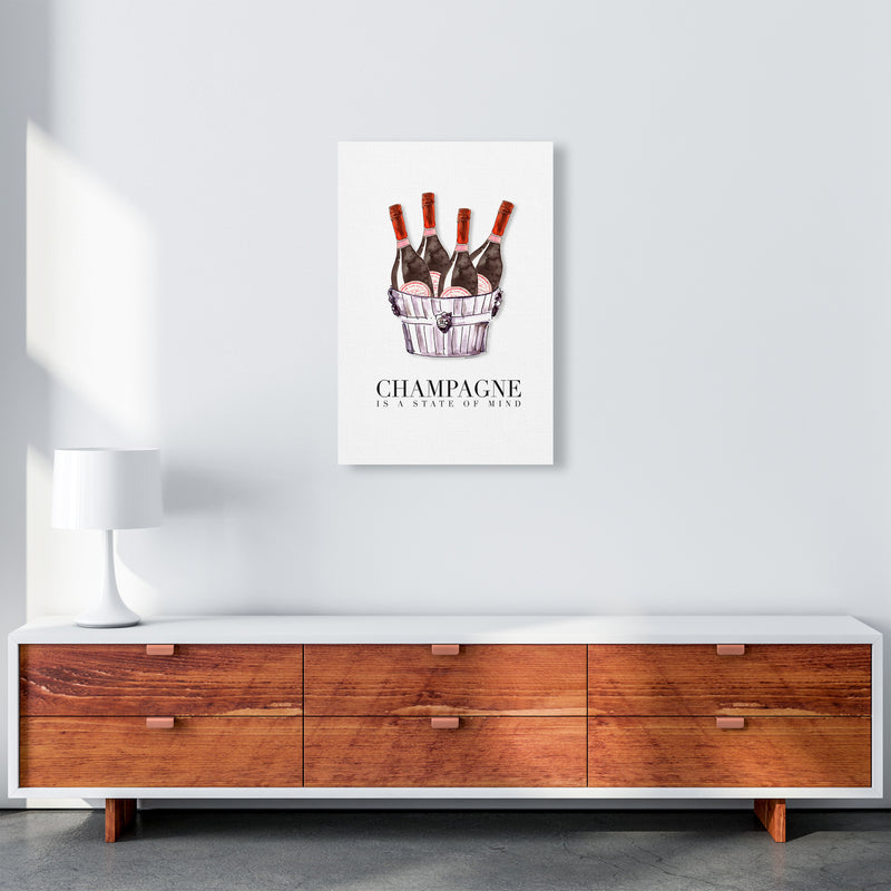 Champagne Is A State Of Mind, Kitchen Food & Drink Art Prints A2 Canvas