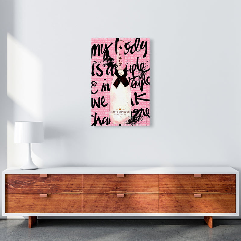 My Body Is A Temple Moet, Kitchen Food & Drink Art Prints A2 Canvas