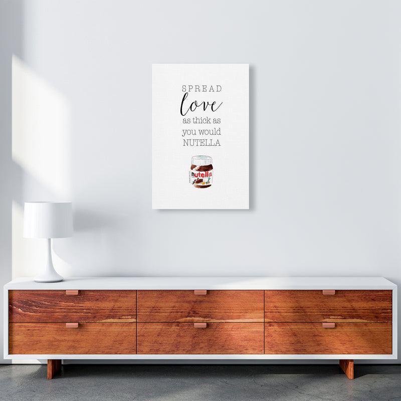 Spread Love Like Nutella, Kitchen Food & Drink Art Prints A2 Canvas