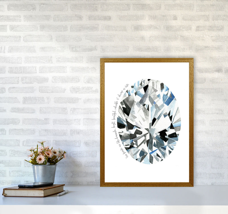 Oval Diamond Friends Inspirational Quote Modern Fashion Print A2 Print Only