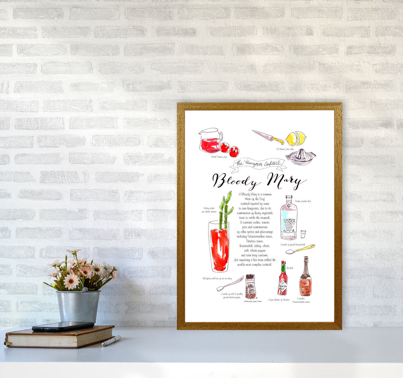 Bloody Mary Recipe, Kitchen Food & Drink Art Prints A2 Print Only