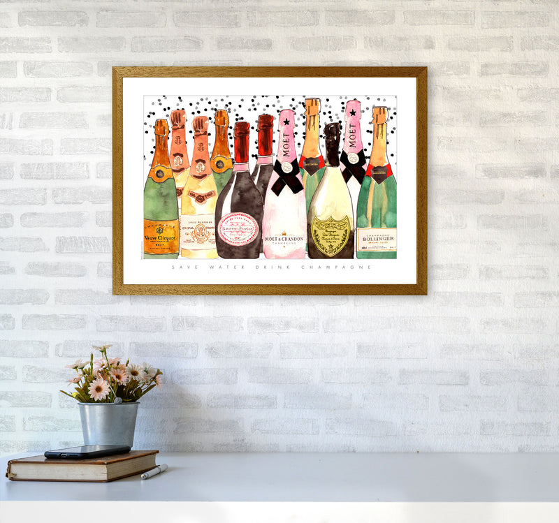 Champagne Bottles, Kitchen Food & Drink Art Prints A2 Print Only