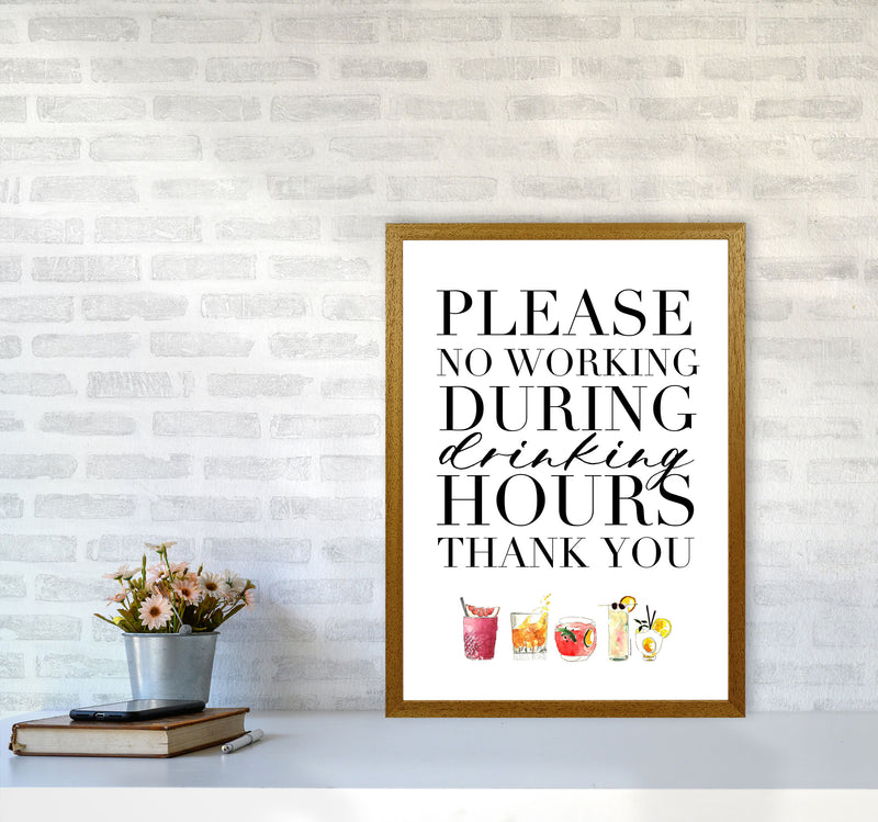 No Working During Drinking Hours, Kitchen Food & Drink Art Prints A2 Print Only