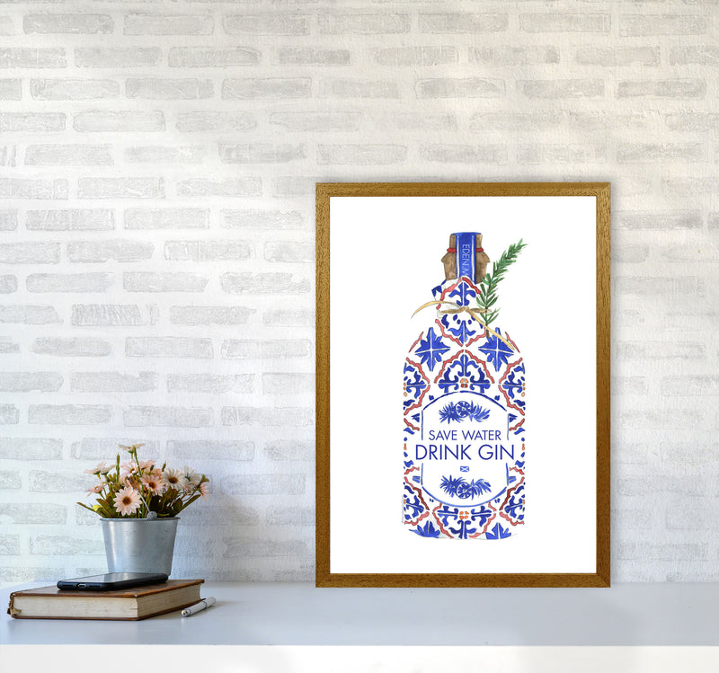 Save Water Drink Gin, Kitchen Food & Drink A2 Print Only
