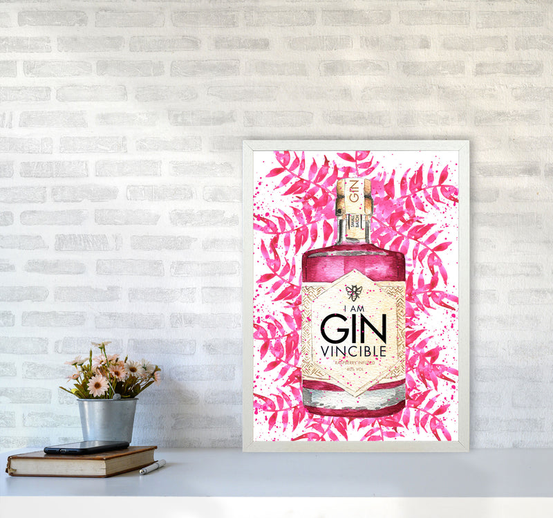 Ginvincible, Kitchen Food & Drink Art Prints A2 Oak Frame