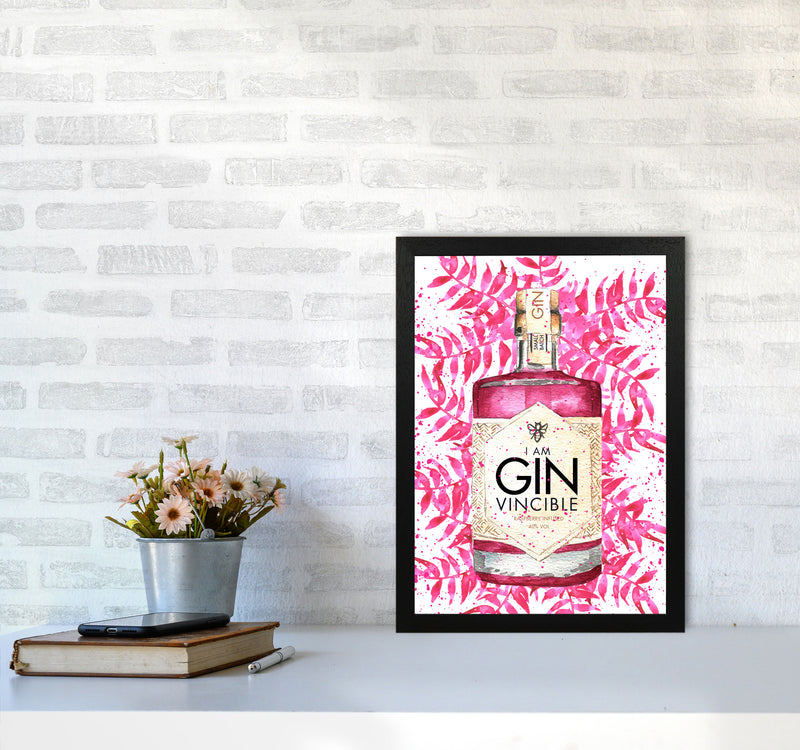 Ginvincible, Kitchen Food & Drink Art Prints A3 White Frame