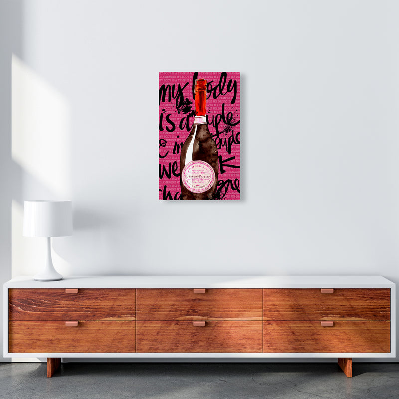 My Body Is A Temple Champagne, Kitchen Food & Drink Art Prints A3 Canvas