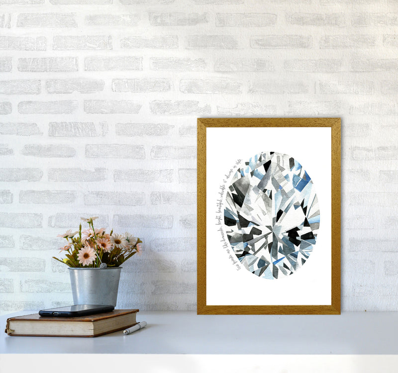 Oval Diamond Friends Inspirational Quote Modern Fashion Print A3 Print Only