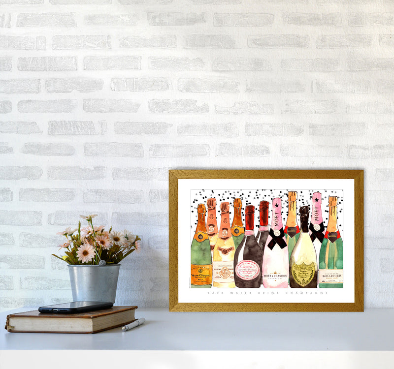 Champagne Bottles, Kitchen Food & Drink Art Prints A3 Print Only