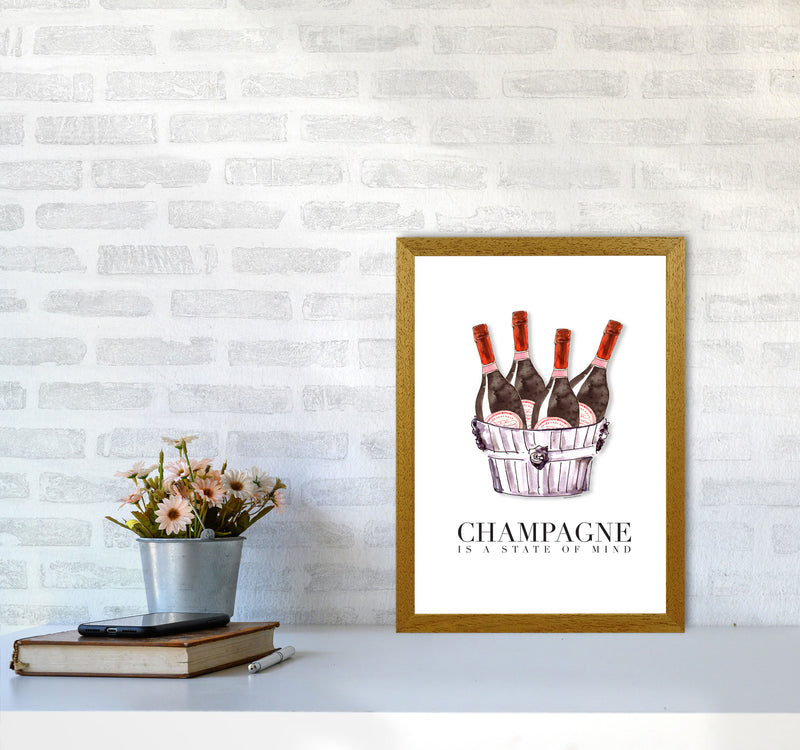 Champagne Is A State Of Mind, Kitchen Food & Drink Art Prints A3 Print Only