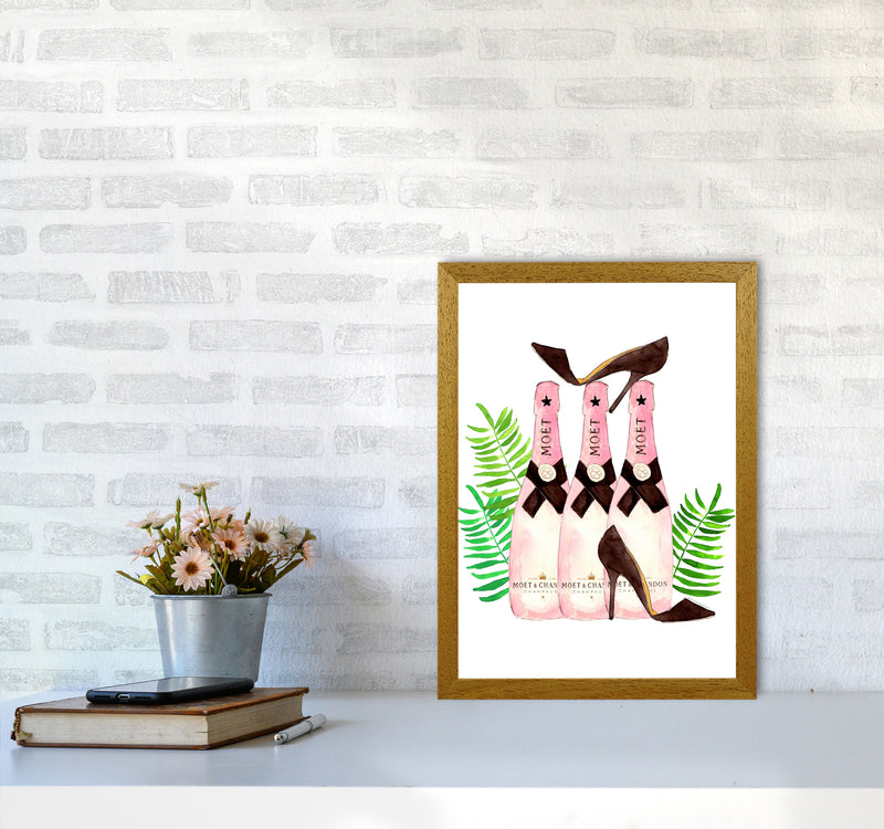 Moet And Heels, Kitchen Food & Drink Art Prints A3 Print Only