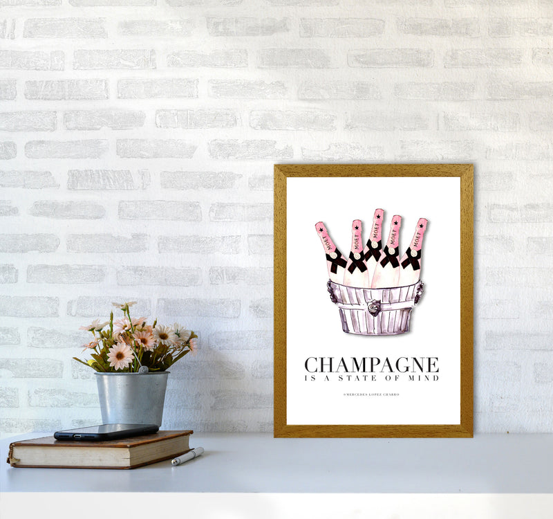 Moet Champagne Is A State Of Mind, Kitchen Food & Drink Art Prints A3 Print Only