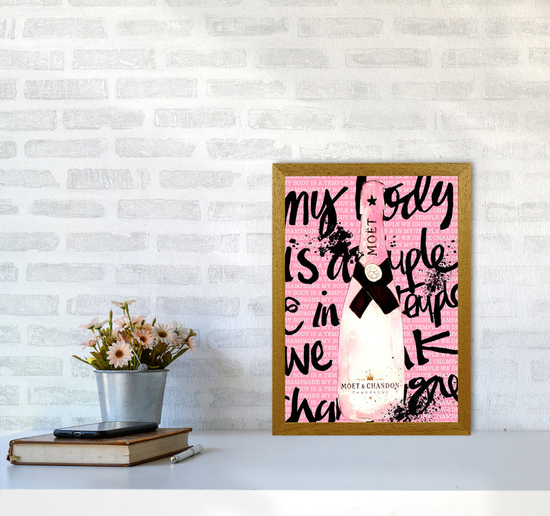 My Body Is A Temple Moet, Kitchen Food & Drink Art Prints A3 Print Only