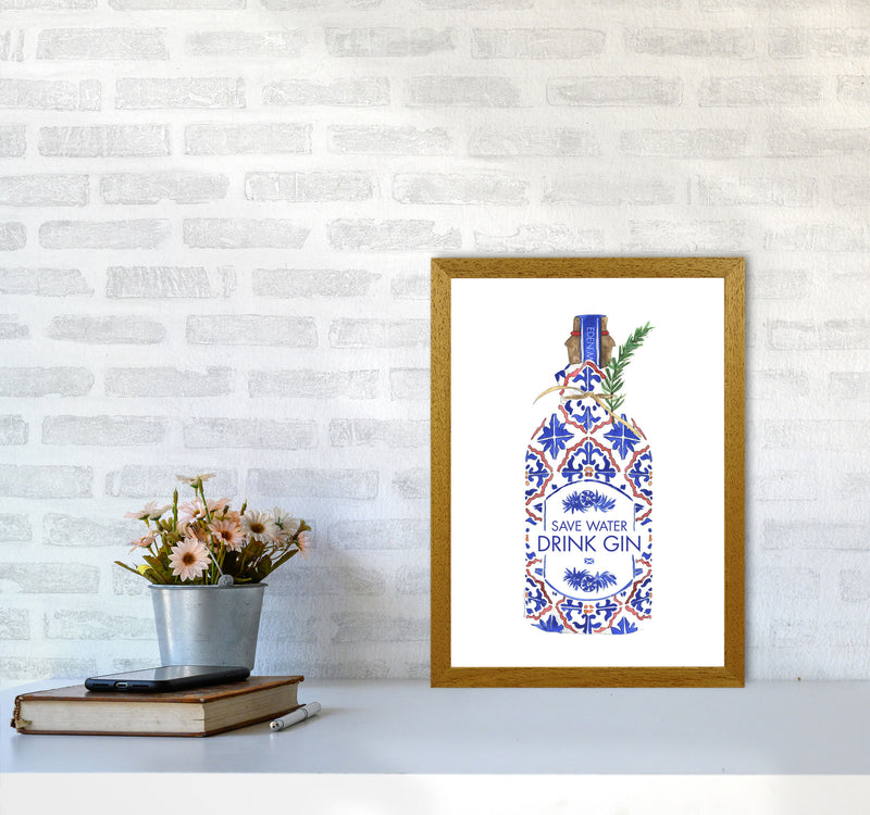 Save Water Drink Gin, Kitchen Food & Drink A3 Print Only