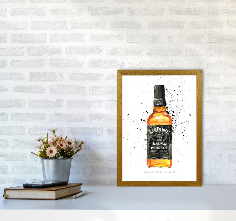 The Whiskey Made Me do It, Kitchen Food & Drink Art Prints A3 Print Only