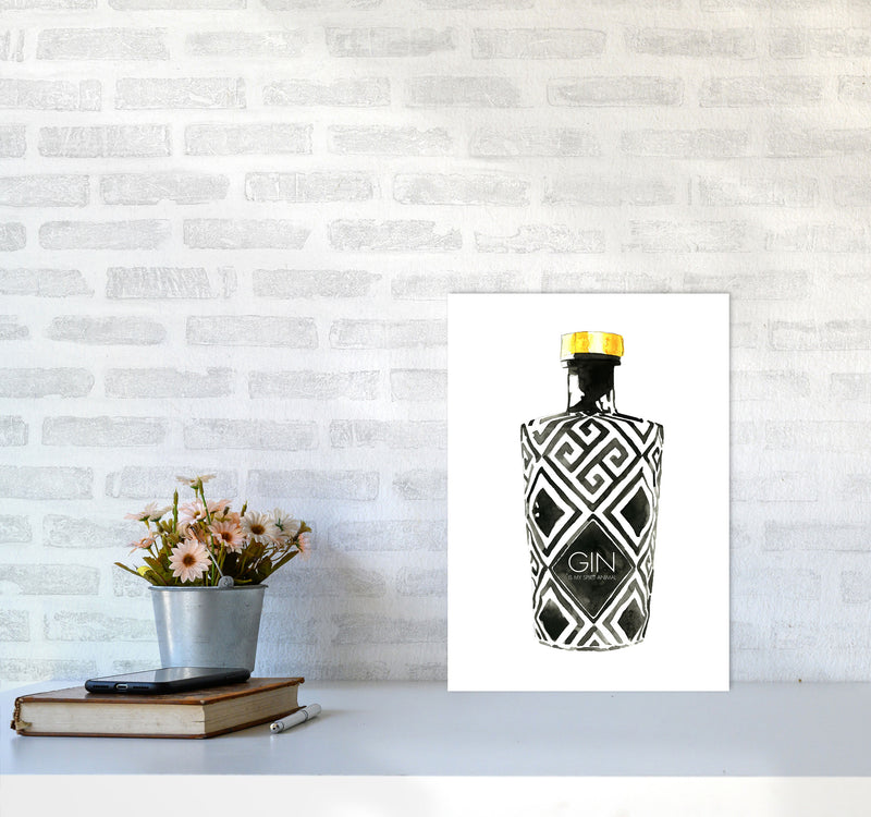 Gin Is My Spirit Animal, Kitchen Food & Drink Art Prints A3 Black Frame