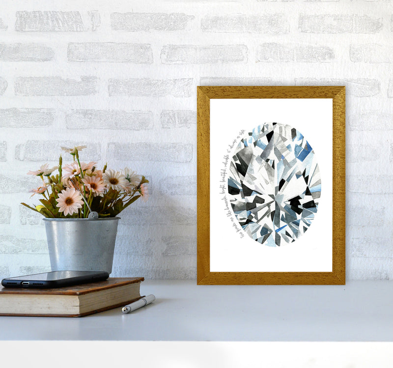 Oval Diamond Friends Inspirational Quote Modern Fashion Print A4 Print Only
