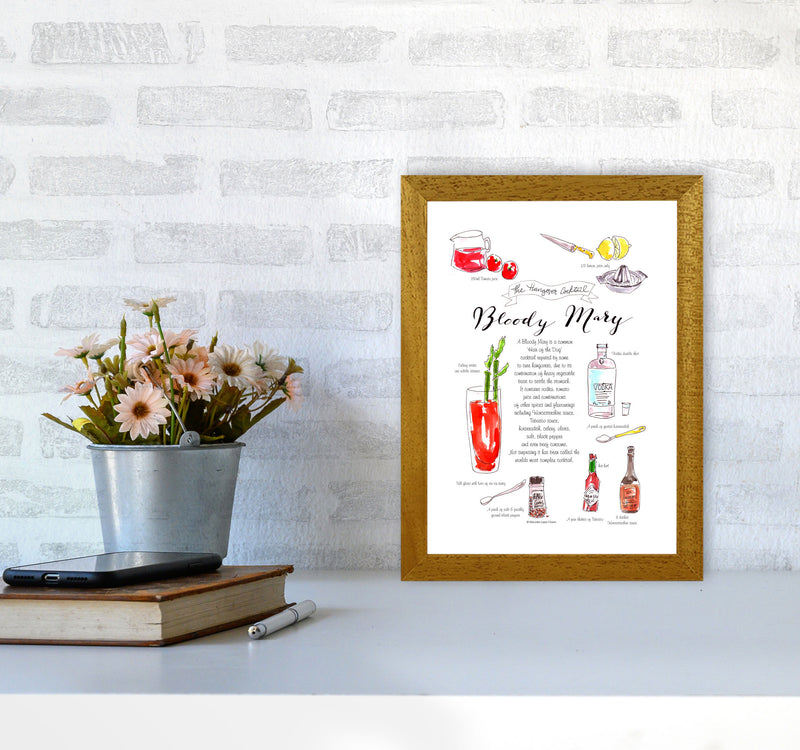 Bloody Mary Recipe, Kitchen Food & Drink Art Prints A4 Print Only
