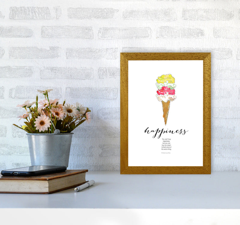 Ice Cream Happiness, Kitchen Food & Drink Art Prints A4 Print Only