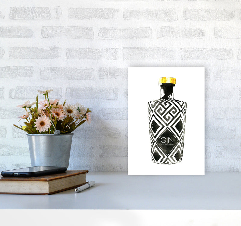 Gin Is My Spirit Animal, Kitchen Food & Drink Art Prints A4 Black Frame