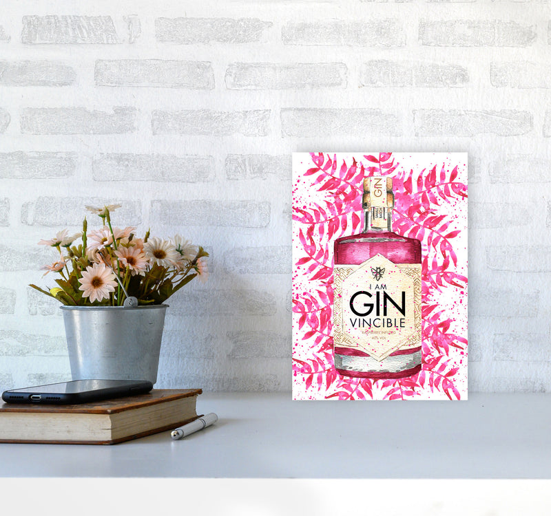 Ginvincible, Kitchen Food & Drink Art Prints A4 Black Frame