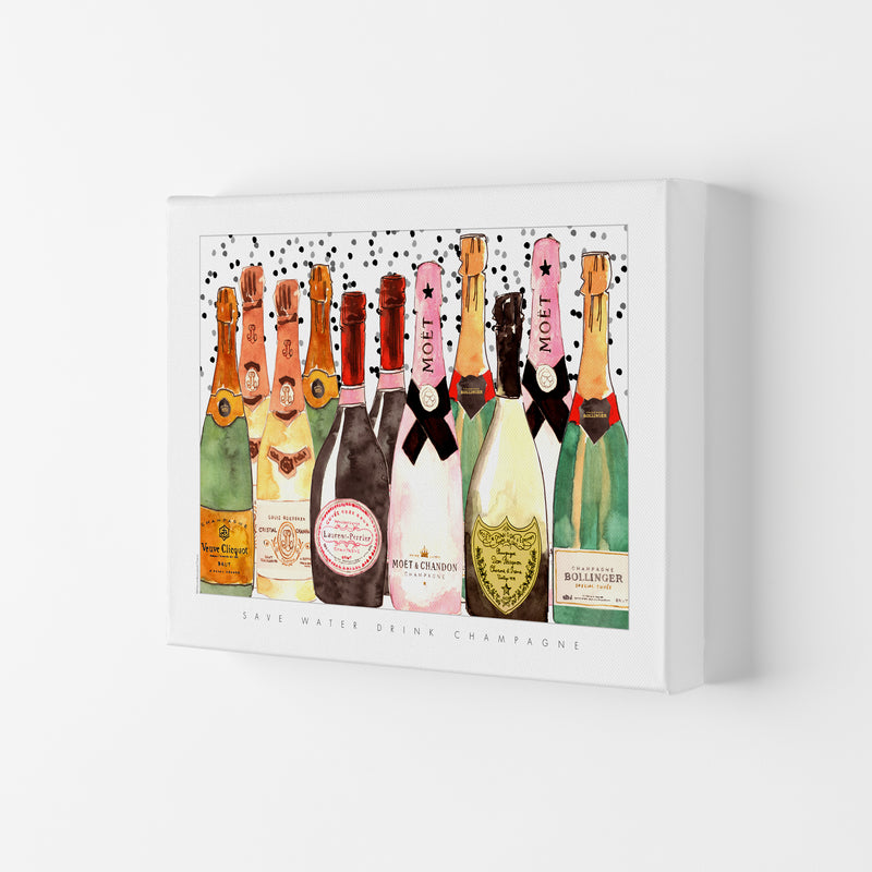 Champagne Bottles, Kitchen Food & Drink Art Prints Canvas