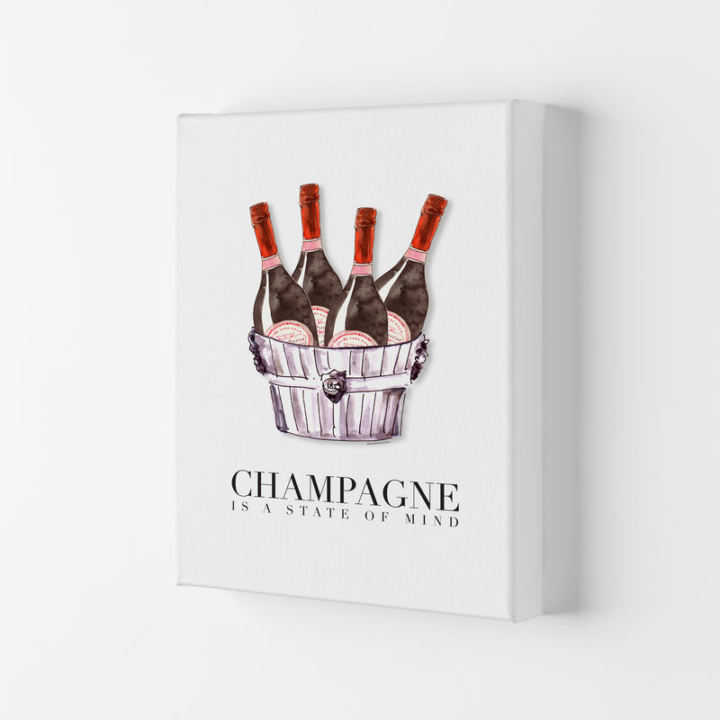 Champagne Is A State Of Mind, Kitchen Food & Drink Art Prints Canvas