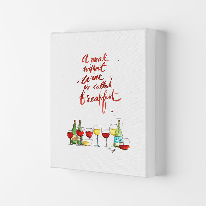A Meal Without Wine, Kitchen Food & Drink Art Prints Canvas
