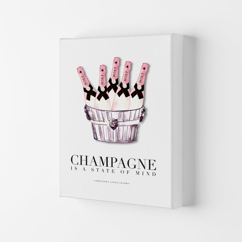 Moet Champagne Is A State Of Mind, Kitchen Food & Drink Art Prints Canvas