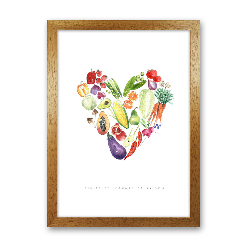 Fruit And Vegetables, Kitchen Food & Drink Art Prints Oak Grain