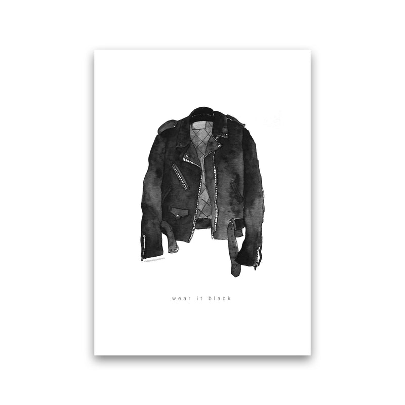 Wear It Black Leather Jacket Modern Fashion Print Print Only