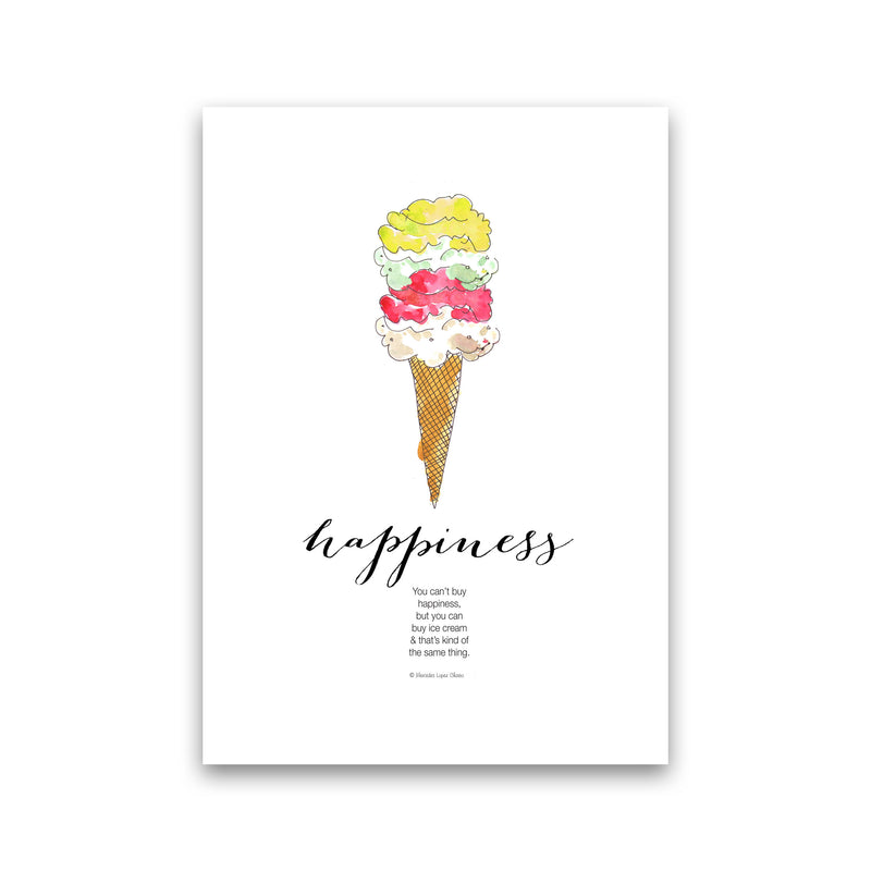 Ice Cream Happiness, Kitchen Food & Drink Art Prints Print Only